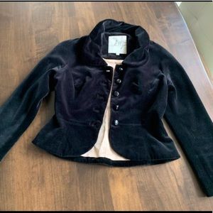 Milly Black Velvet Blazer. Size 2